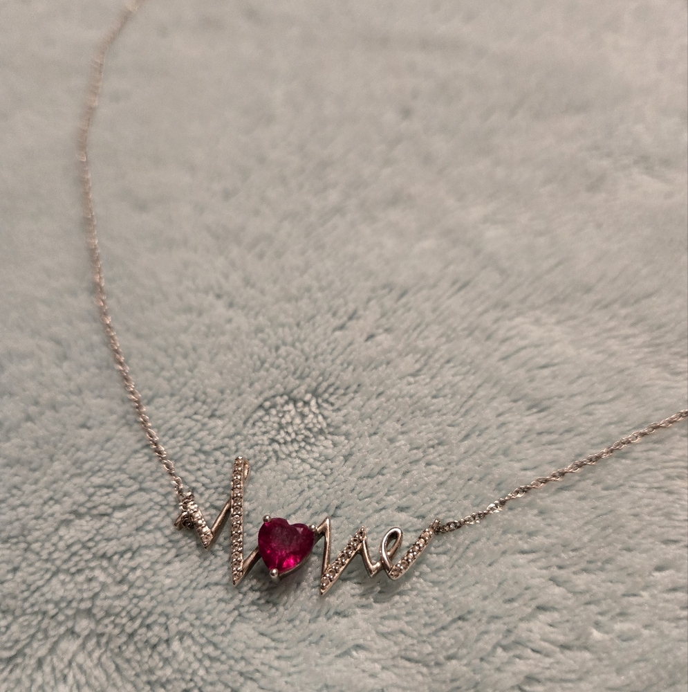 Kay Jewelers Love Necklace with Pink Heart